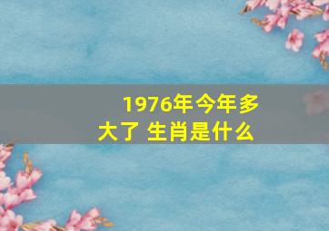 1976年今年多大了 生肖是什么